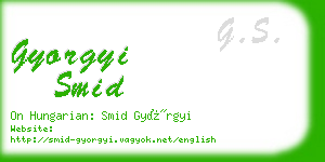 gyorgyi smid business card